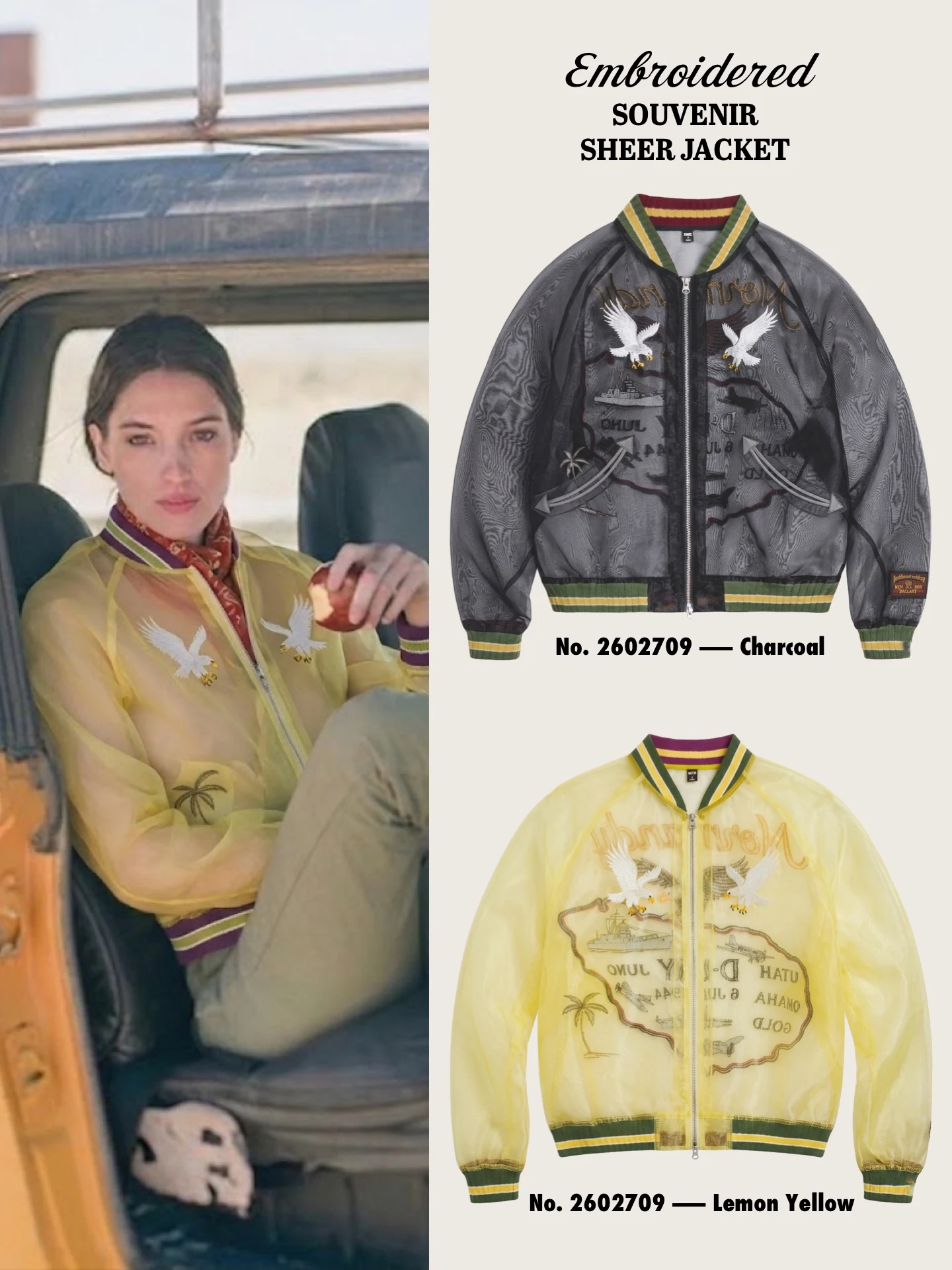 Breathable Hamashina Vintage American Women's Short Outerwear Otago Sun Protection Light Weight Transparent Embroidered Coat