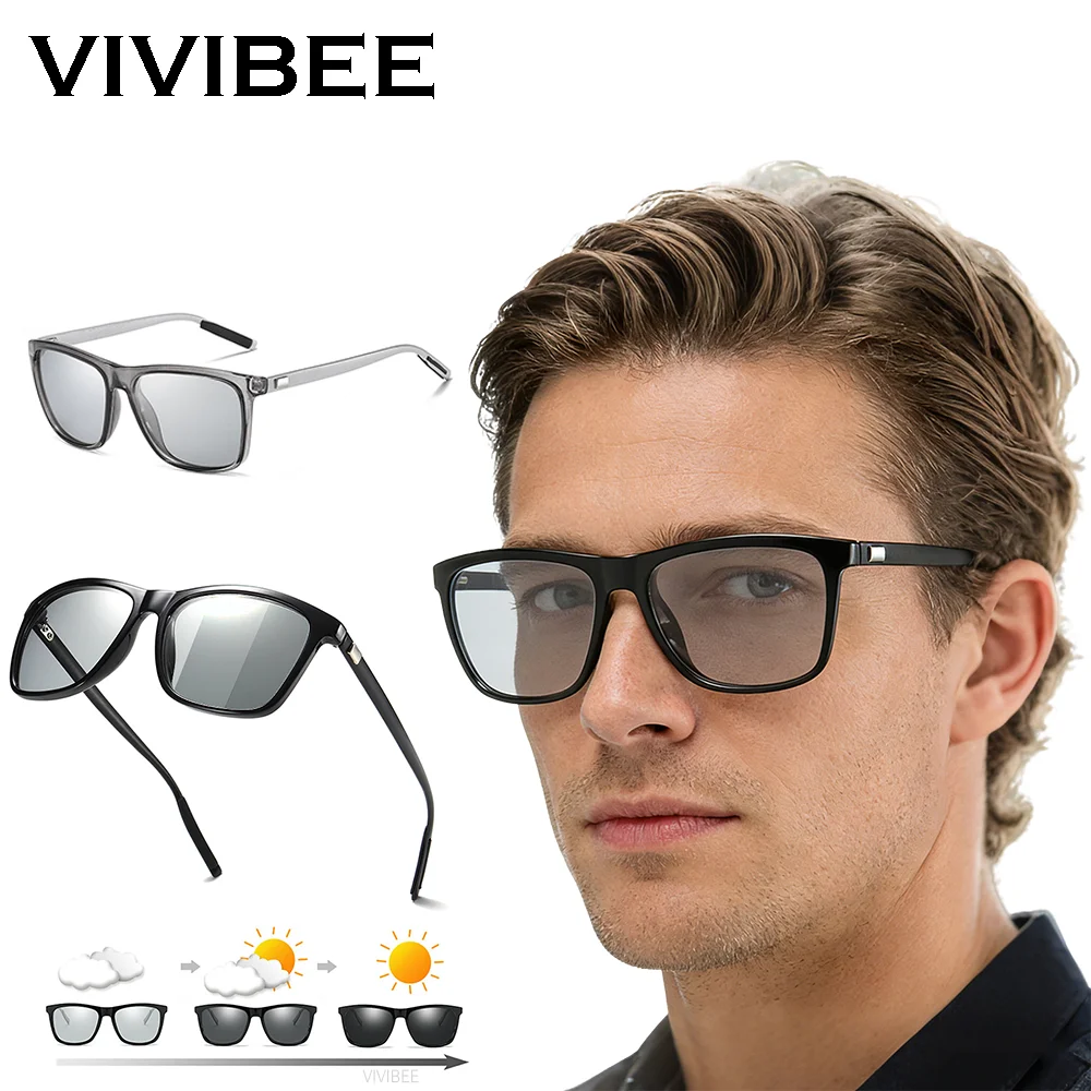 Lunettes de soleil de pêche classiques pour hommes et femmes, polarisées, monture carrée en métal, U