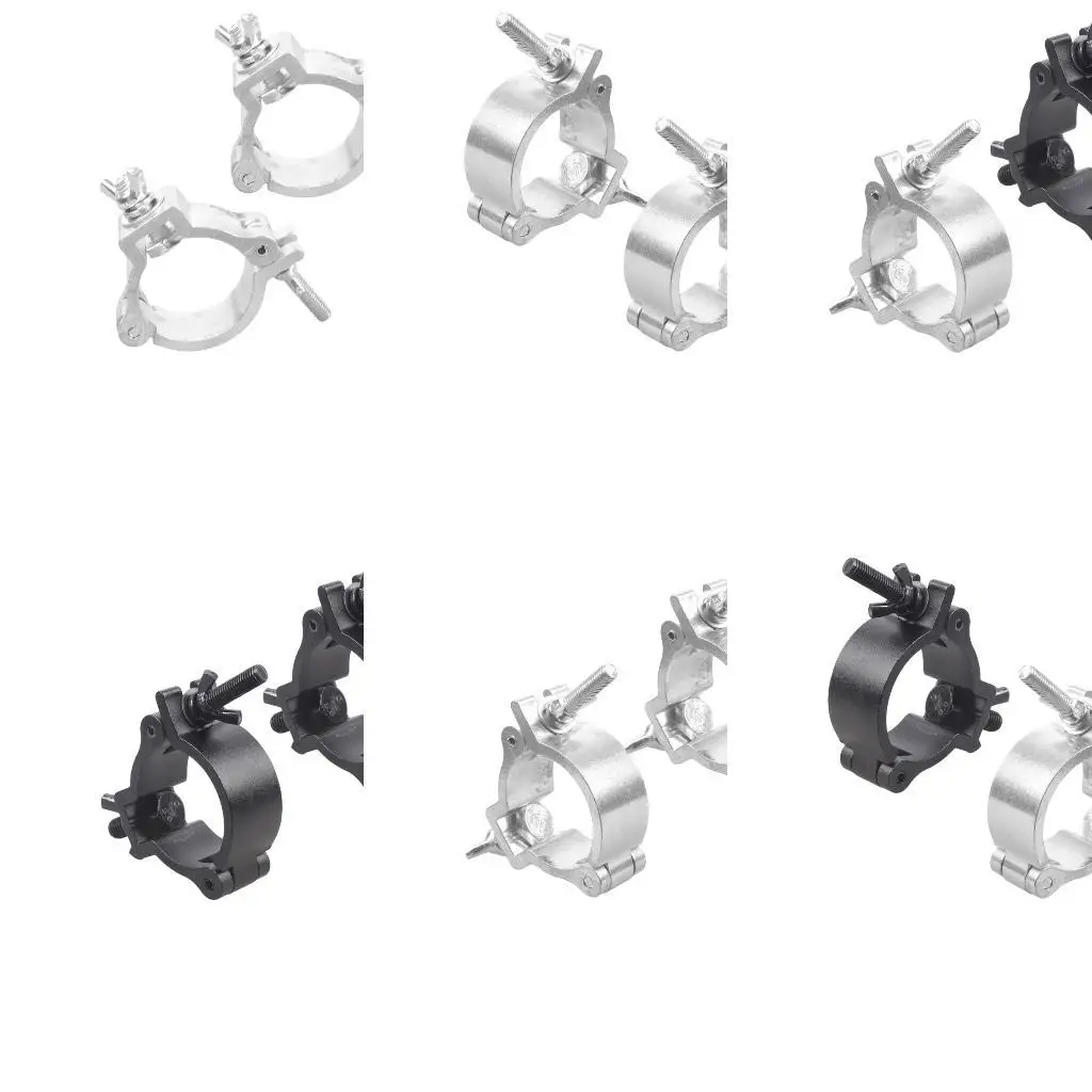 

652F High Strength Stainless Steel Stage Lighting Hook Clamp for 48-52mm Pipe Effortless Setups for Tourings Performances