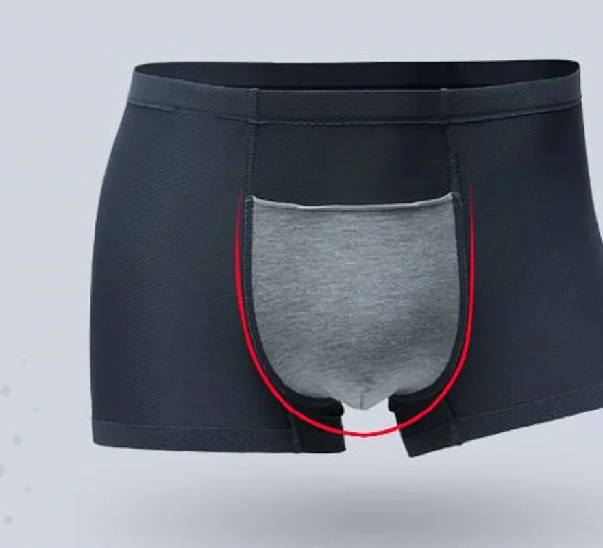 Sommer atmungsaktive, verbesserte antibakterielle Graphen-Boxershorts aus Eisseide, nahtlose, dünne Boxershorts, einteilig