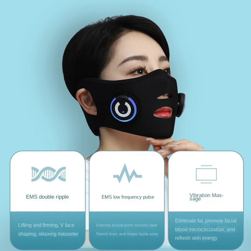 EMS Beauty Instrument Face-lifting Instrument Face Massager Face Mask Face-lifting Device V Face Lift Tightening Microcurrent