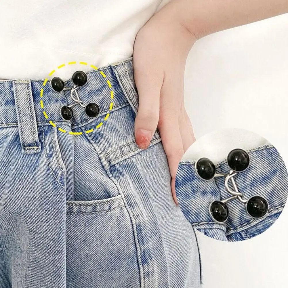 Geen Naaien Verstelbare Jean Button Pins Draai Taille Pin Jeans Jas Broek Taille Aanpassing Pin Afneembare Jean Button Pins