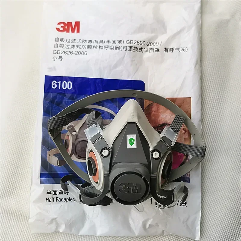 

3M 6100 Half Facepiece Respirator small size Painting Spraying Face Gas Mask