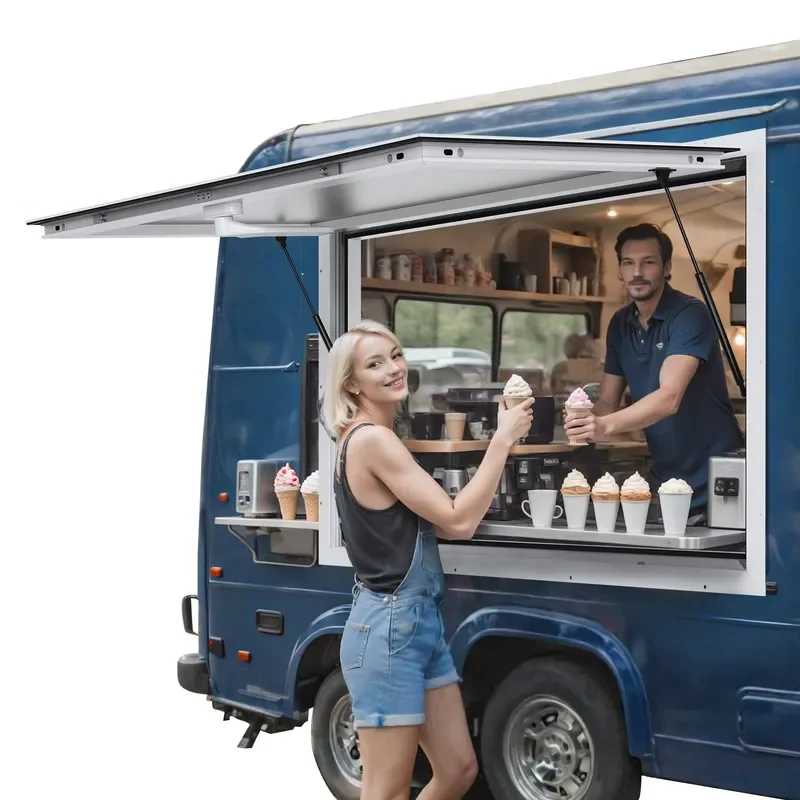 New Style Custom BBQ Concession Trailer Coffee Cart Hot Dog Ice Cream With Fully Equipped Food Truck Trailer