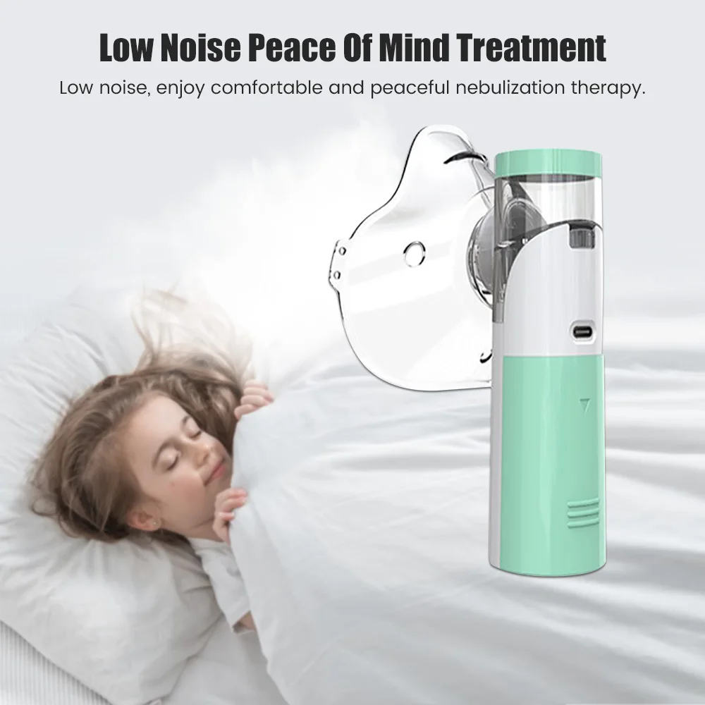 Ultrasonic Atomizers Mini Mute Asthma Inhaler Handheld Nebulizers Machine Portable Medical Nebulizer For Adults Children Health