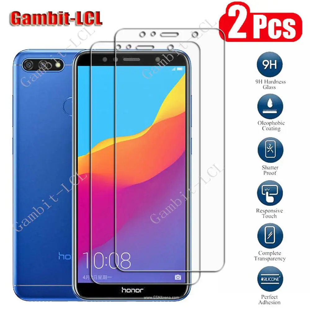 2PCS 9H HD Original Tempered Glass For Honor 7C AUM-L41 5.7