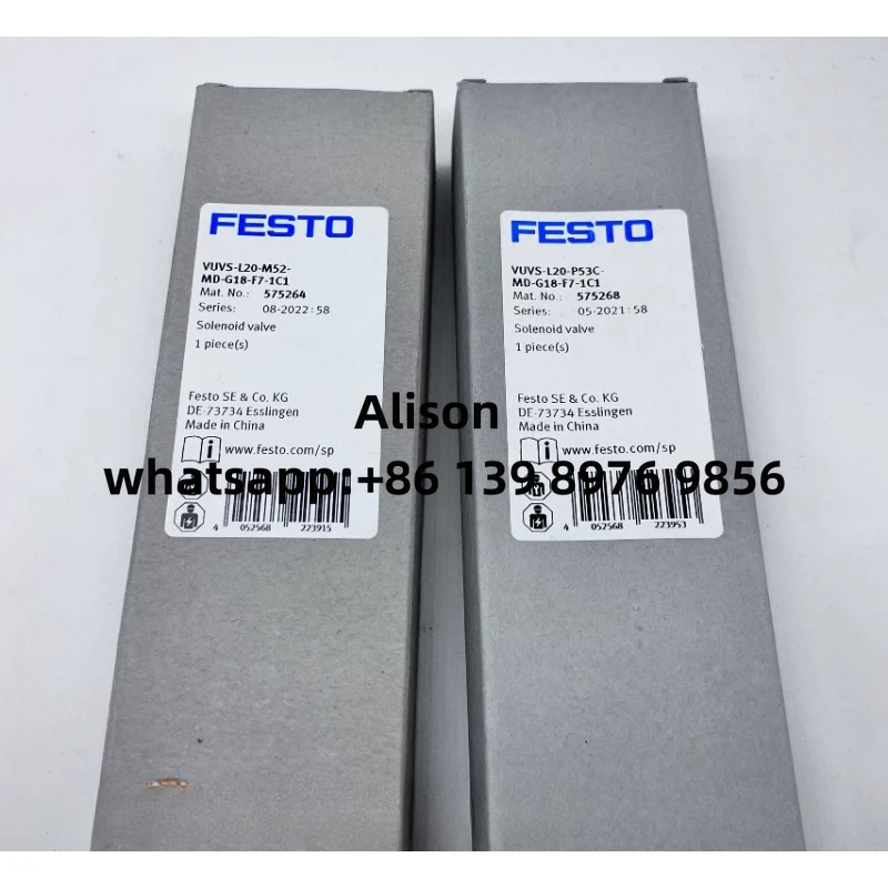 

Festo 575268 vuvs-L20-P53C-MD-G18-F7-1C1 solenoid valve