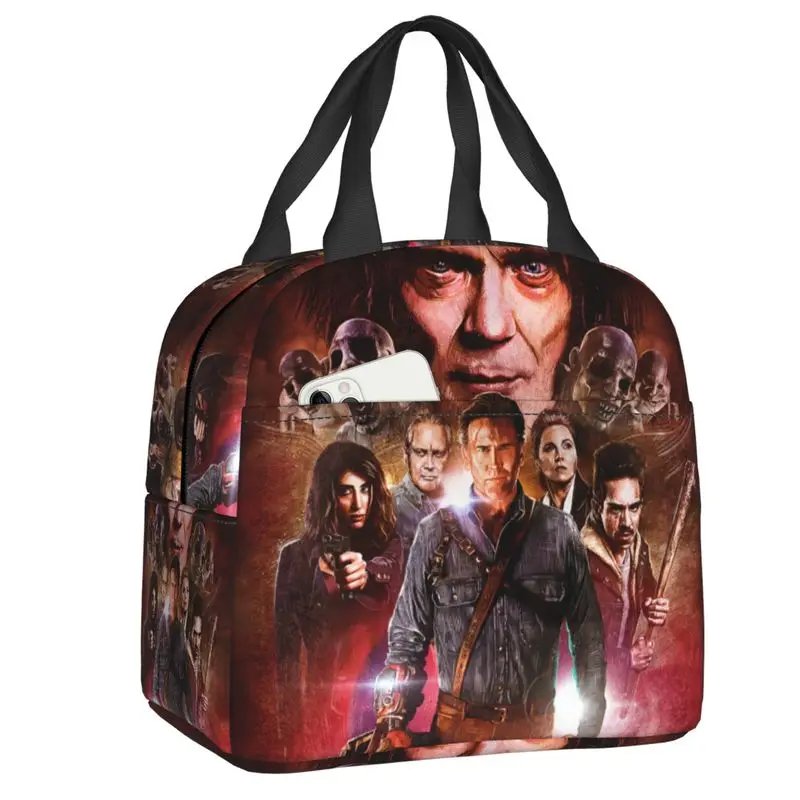 Evil Dead Insulated Lunch Bag for Outdoor Picnic Supernatural Horror Film Portable Thermal Cooler Lunch Box Women Children