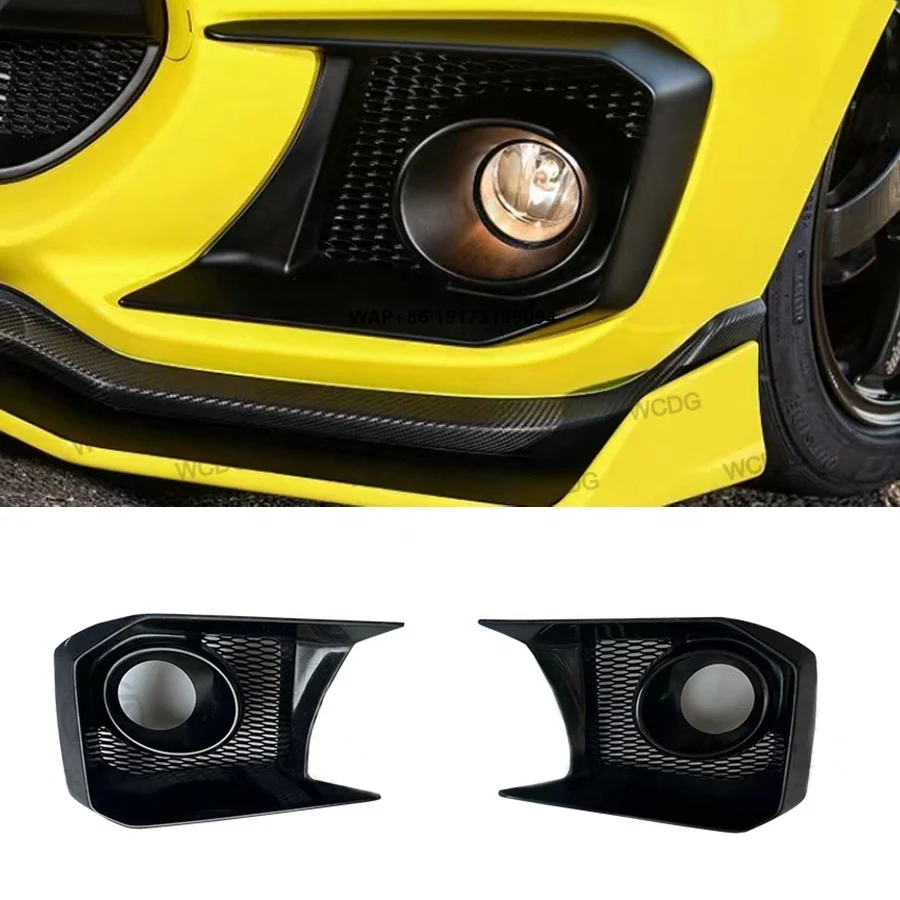 

For-Suzuki-Swift ZC33S 2018-2024 Carbon Fiber Fog Lamp Cover High Quality Fog Light Air Vent Frame Cover Car Bodykit FRP