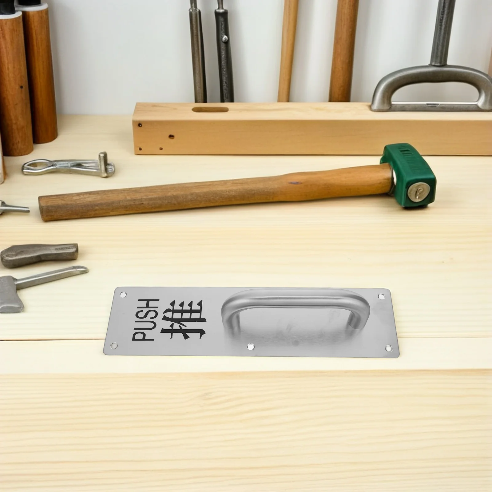 

Stainless Steel Push Pull Handle Heavy Duty For Sliding Glass Cabinet Barn Doors Smooth Silent Operation Modern Hardware