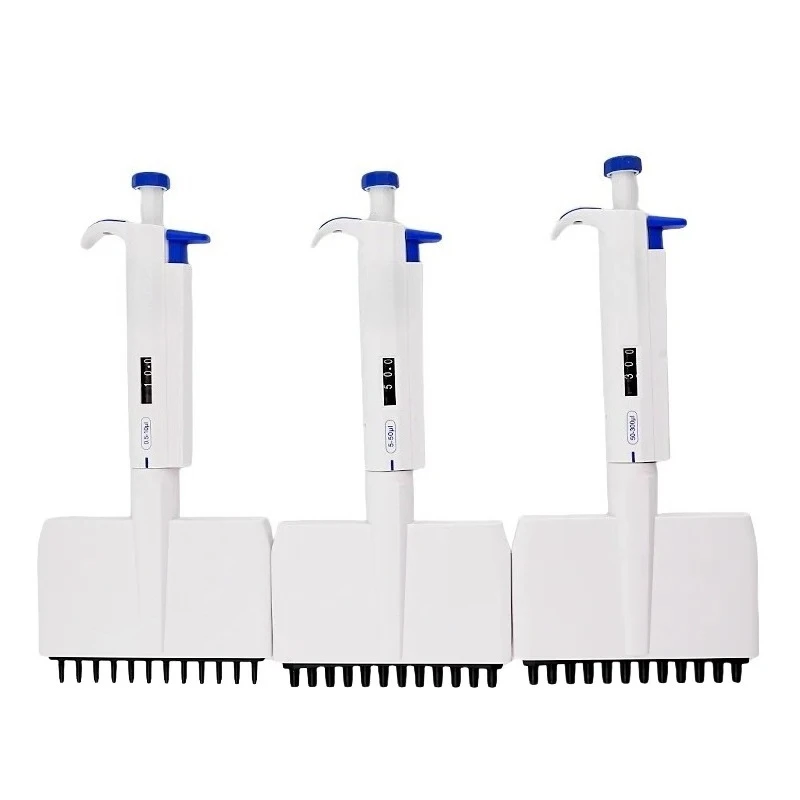 Veidt Weighing QIUJING Laboratory Manual Adjustable Pipette 12-Channel 8-Channel Micropipette Pipettor 0.5-300μl Microliter
