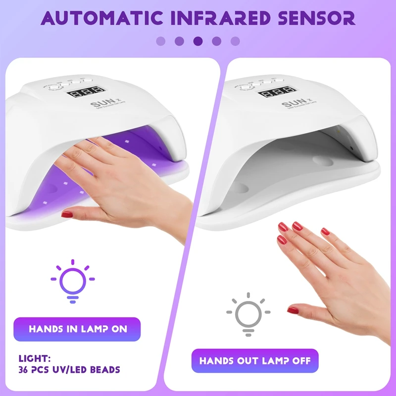 Sun X 54 W Nail Gel Dryer Machine Uv Led Lamp For Nail Dryer Professional White Light Polish Machine Fast Dryer Nail Art Tools E