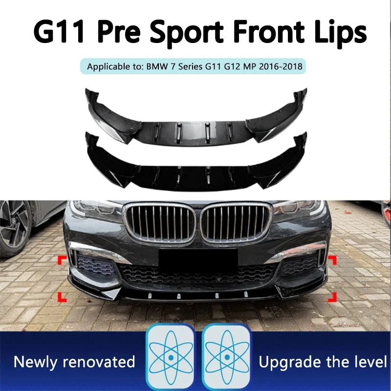Front Lip Front Shovel Spoiler Small Surround Modification Accessories Suitable For BMW 7 Series G11 G12 Early M Sport 2016-2018