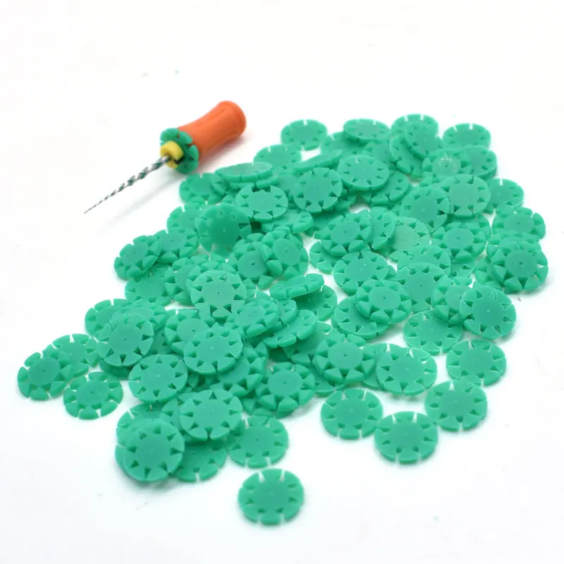 100pcs Dental Root Canal Files Rubber Stopper colour Dentistry Dentist Material For Counting Rotary Files Using Times