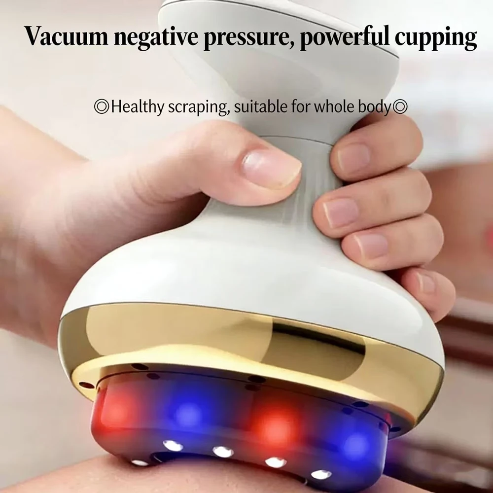 

Домашний электрический массажер для скребкового и баночного массажа с функцией вакуумной терапии, подогревом и антицеллюлитным эффектом