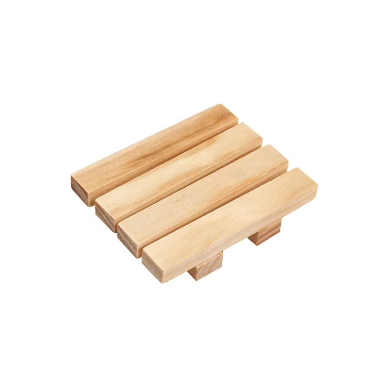 Dry Soap Holder Natural Wooden Soap Dish Tray Holder Natural Pine Shower Plate Wash Soap Bathroom Accessories ni53