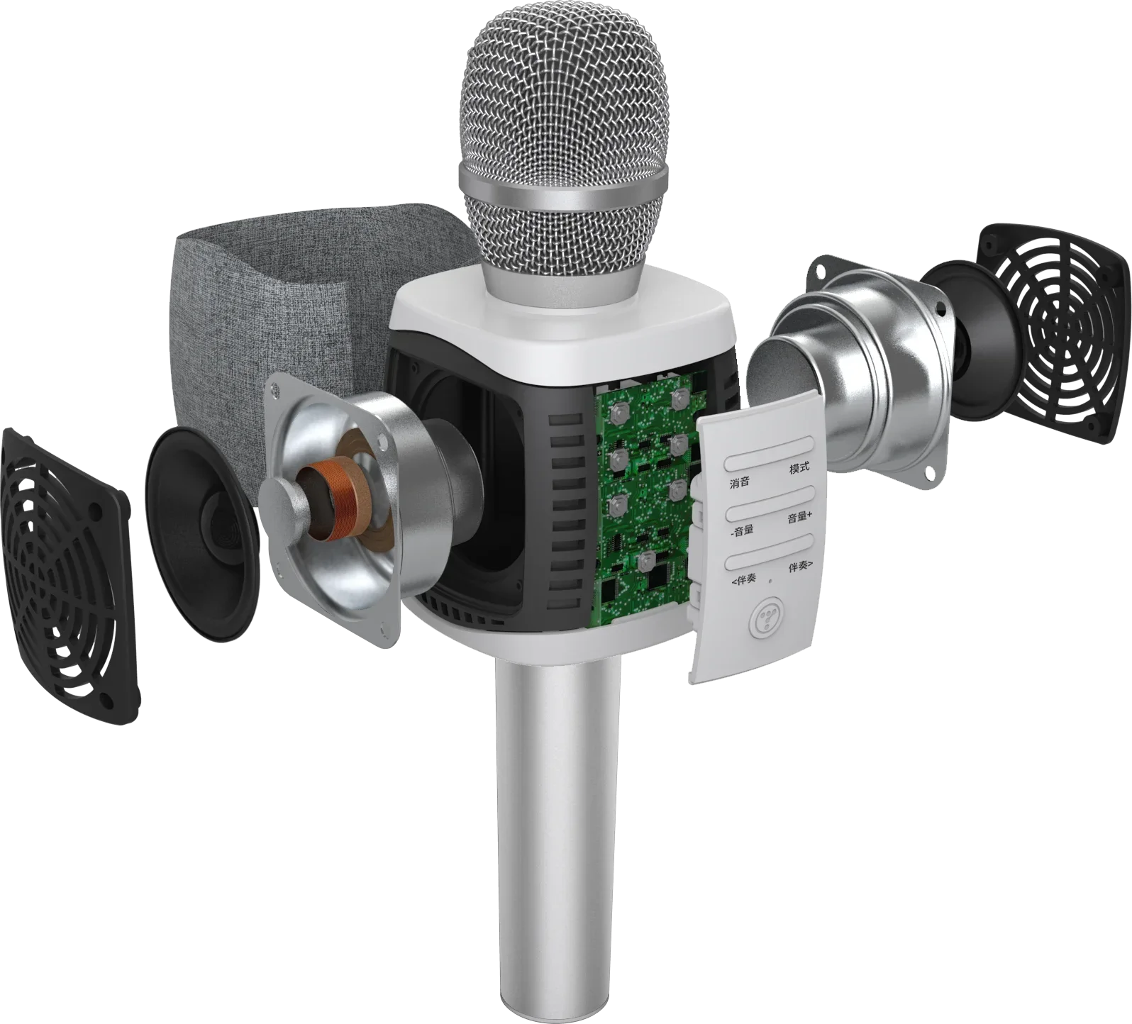 Tosing clássico popular profissional dente azul portátil sem fio karaokê microfono microfone para celular/tv cantando cartão tf