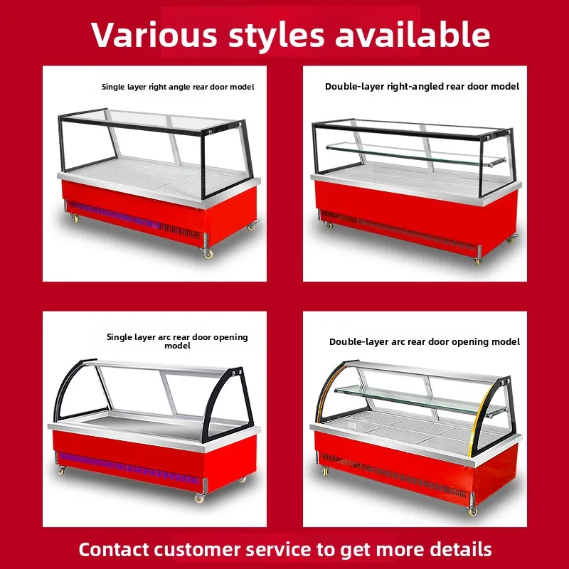 CX Desktop Display Cabinet Refrigerated Deli Duck Neck BBQ Cold Dish Luwei Mobile Stall Cabinet