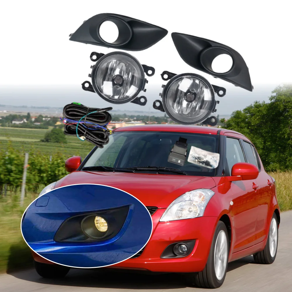 

Комплект противотуманных фар переднего бампера автомобиля для Suzuki Swift 2011 2012 2013 2014 2015 2016 2017 светодиодные DRL дневные ходовые огни