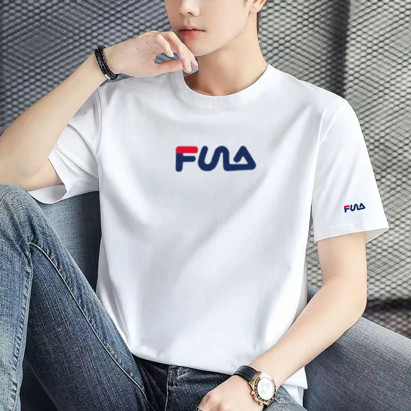 

Мужская футболка с коротким рукавом, хлопковая футболка с коротким рукавом Peile Element, корейская версия, мужская летняя мода 2025 года