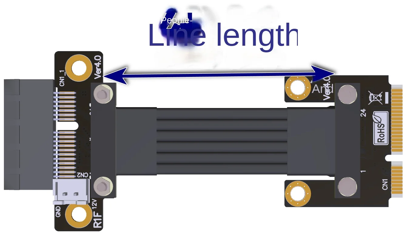 ワイヤレスネットワークカード,ミニpcie 4.0x1 cie 3.0/4.0x1アダプター,拡張ケーブル