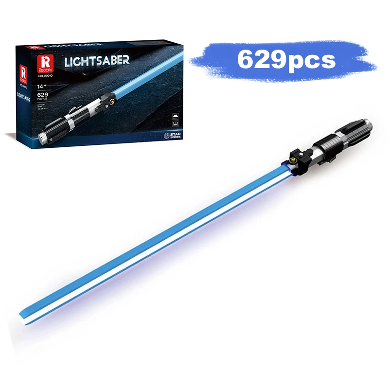 

Creative Famous Model Blue Lightsaber 629pcs Building Block Model for Collectors Kids Christmas Gift