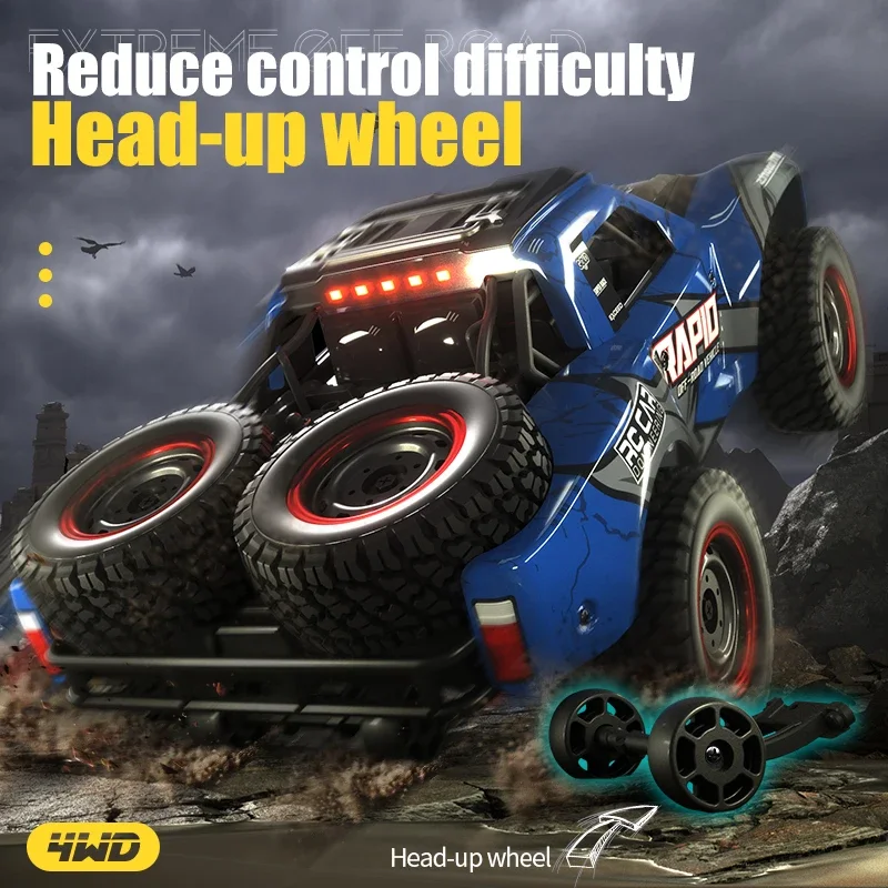 JJRC Q130 PRO Grote RC Auto Korte Baan Vrachtwagen Hoge Snelheid All Terrain Off Road Voertuig Afstandsbediening Auto's met Licht Speelgoed voor Jongens