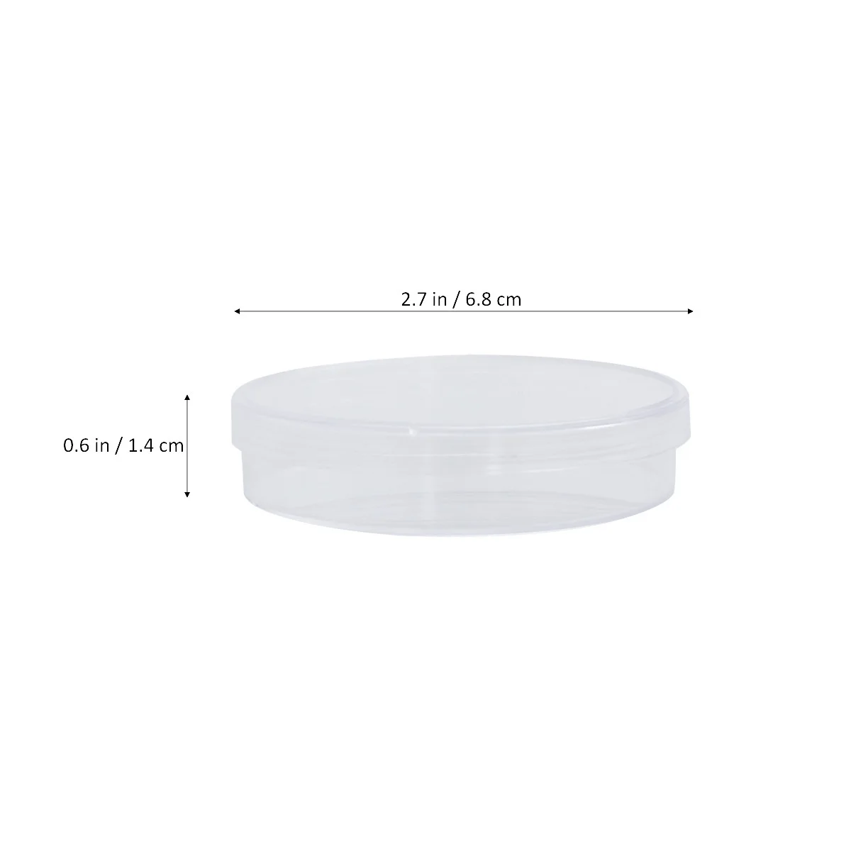 

10Pcs Plastic Petri Dishes 70mm Sterile Plate with Lid Durable Lightweight Portable for Bacterial Testing