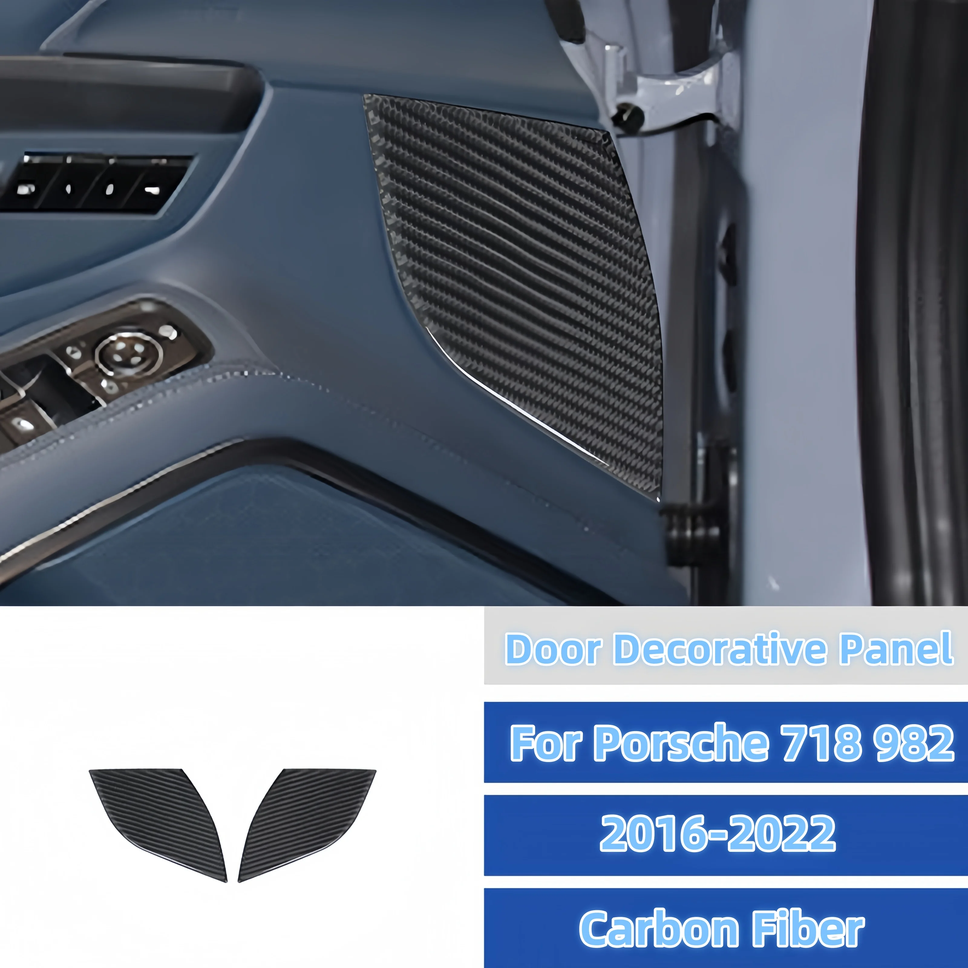 

Для Porsche 718 982 Boxster Cayman 2016-2022 углеродное волокно, декоративная панель для салона автомобиля, накладка, наклейка, аксессуары