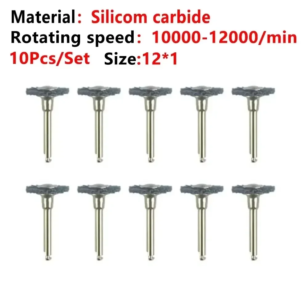 10Pcs/Bag 2.35mm Polishing Brush Wheel Low Speed HP Shank Buff  White Goat And Horsehair Mix Rotary Tools Dental Laboratory Lab