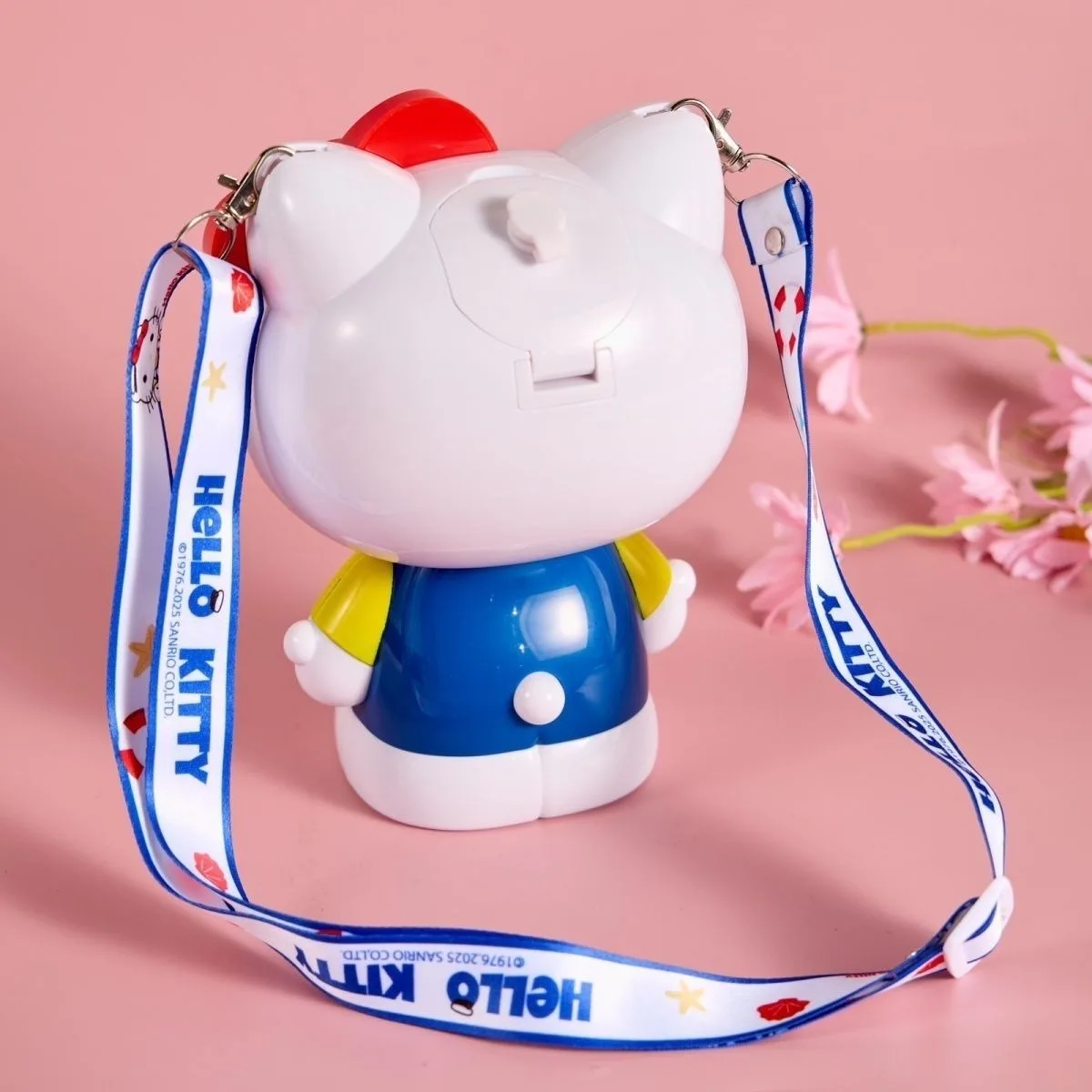 Cute Hello Cute Kitty 3d Strap Bottle 900ml Removable Strainer Cup Brush Food Grade Anime Kawaii for Travel Daily Water CupGifts view 6