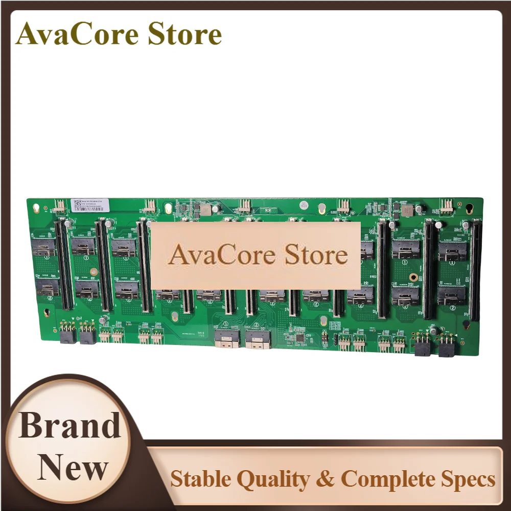 AvaCore8654 To Pcie 4.0 X16 Mcio To Pci-e 5.0 X16 Base ,8,10 Card 11-slot Gpu Graphics Baseplate Egpu 40mm Spacing Server Mother