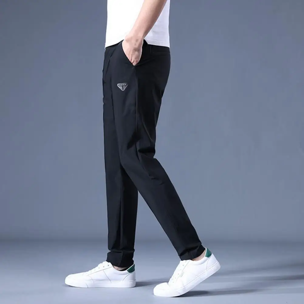 Herren-Hose mit elastischem Bund, Herren-Freizeithose, weiche, atmungsaktive Herren-Hose mit elastischem Bund und schnell trocknender Technologie, lange Hose