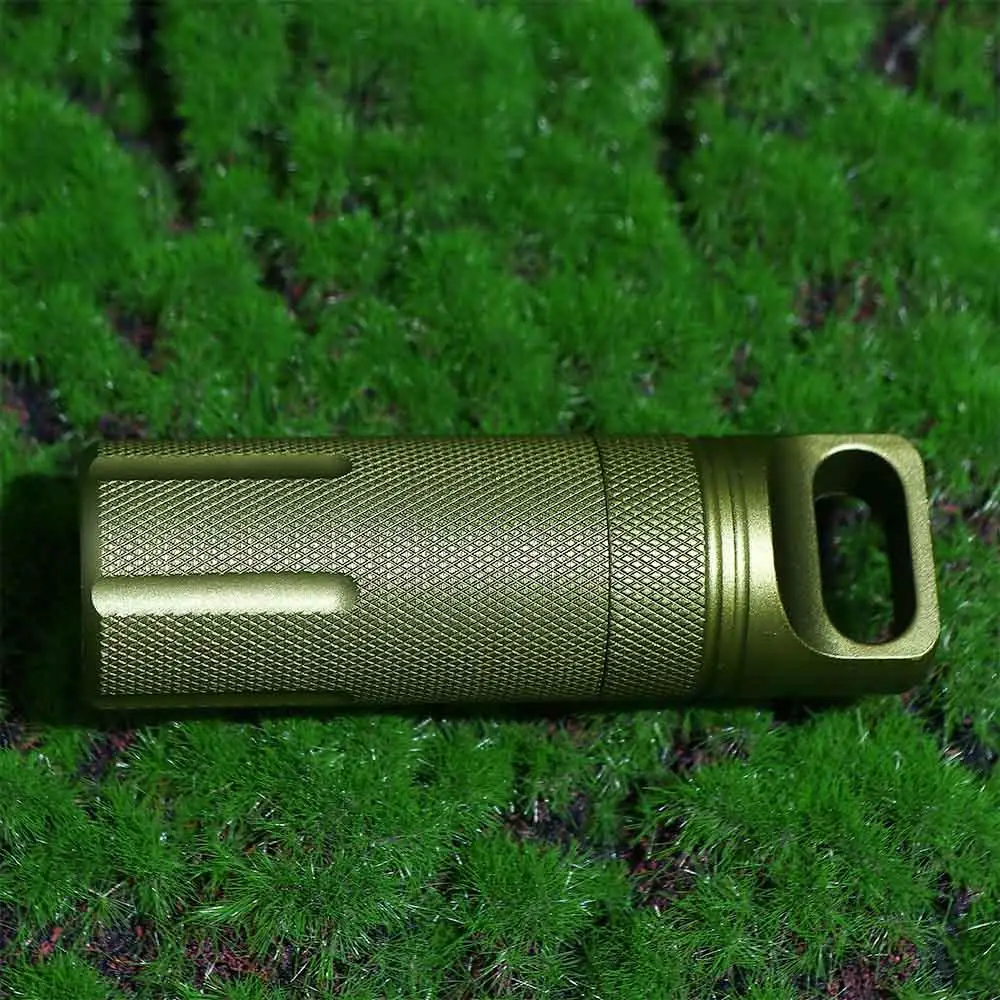 Waterproof EDC Medicine Case Keychain Hike Box Emergency Capsule Pill Box Seal Tank First-Aid Canister Container