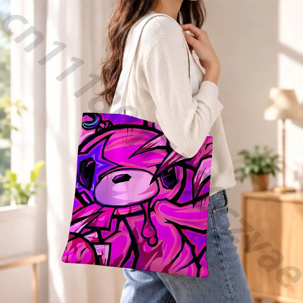 Cute G-Gloomy Bear Reusable Fashionable Backpack Multifunctional Handbag Canvas Shopping Bag