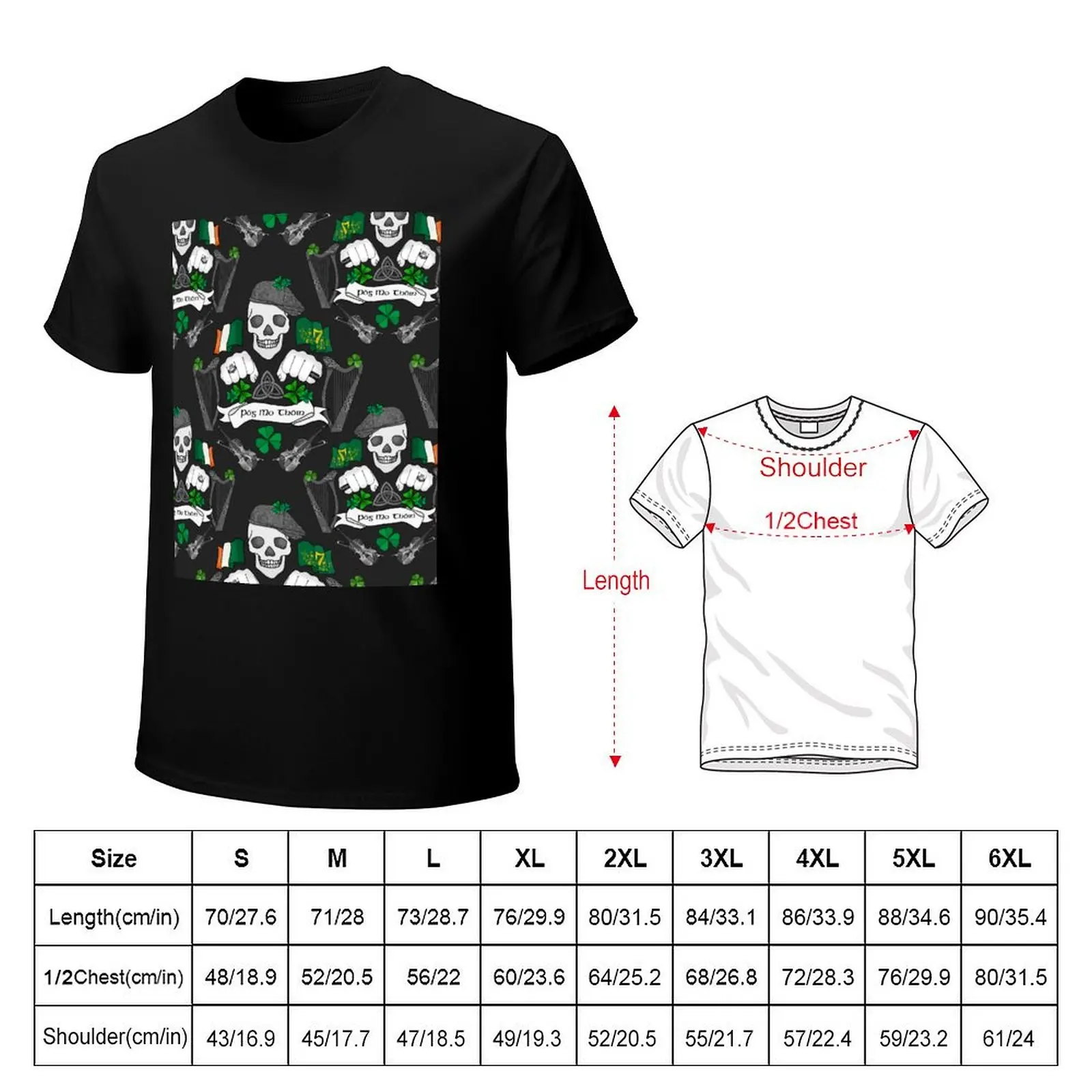 Irish Celtic Punk Rock T-Shirt t shirts for man cotton funny T-Shirt