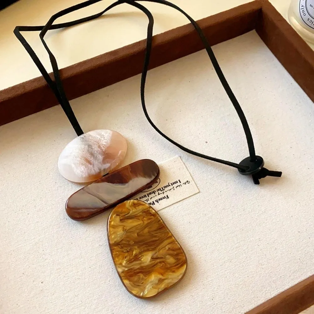 العصرية بوهيميا قلادة للنساء المتقدمة العرقية نمط سلسلة عنق الرجعية الراتنج سترة سلسلة الملابس والاكسسوارات