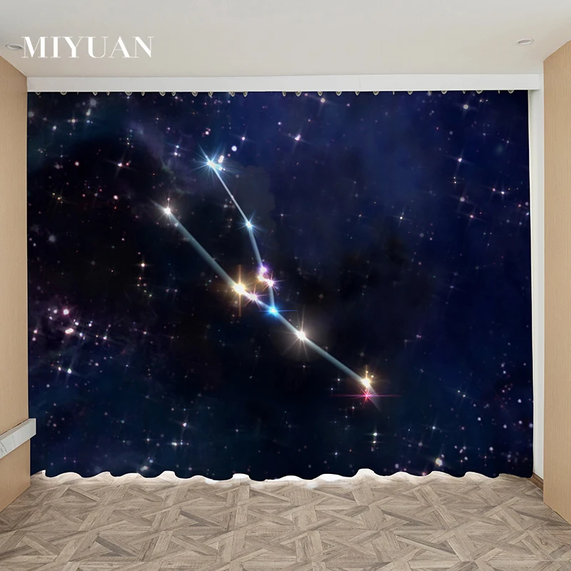 3D Printed Universe Constellation Modern Abstract Mysticism Dreamy Curtains For Living Room Study Youth Bedroom Kitchen Decor