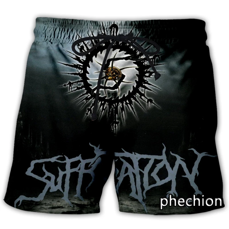 phechion New Men/Women Suffocation Band 3D Printed Casual Shorts Fashion Streetwear Men Loose Sporting Shorts L99