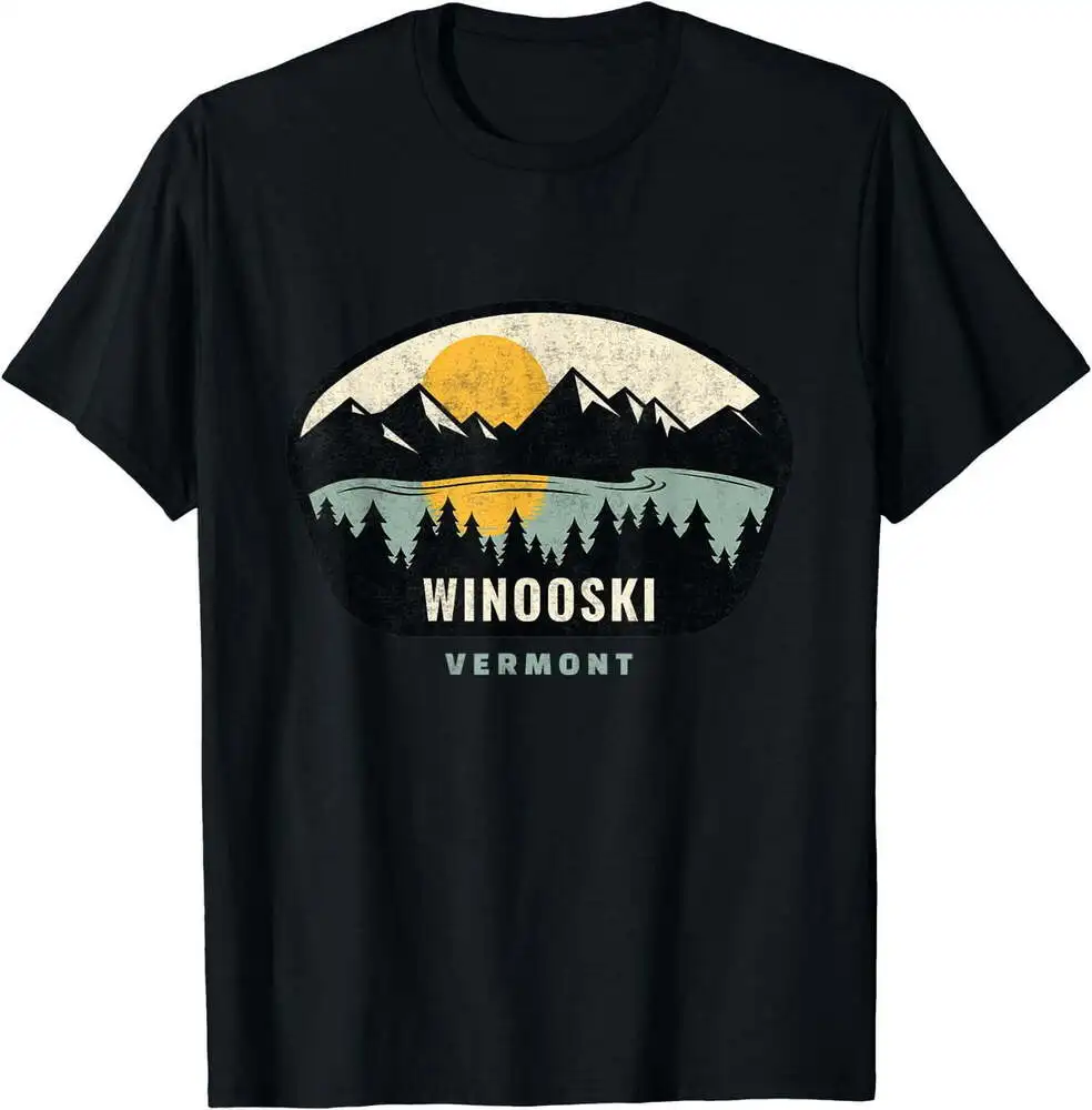 Winooski Vermont Design, VT Vacation Souvenir T-Shirt For Women Anime Graphic T-shirts High Quality 100%Cotton Short Sleeve