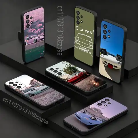 Cute M-Miata 30Th Mx5 For Samsung S 26,25,24,23,22,30,21,10,9,Ultra,Plus,Lite,FE,4,5G Phone Case Black Soft Case