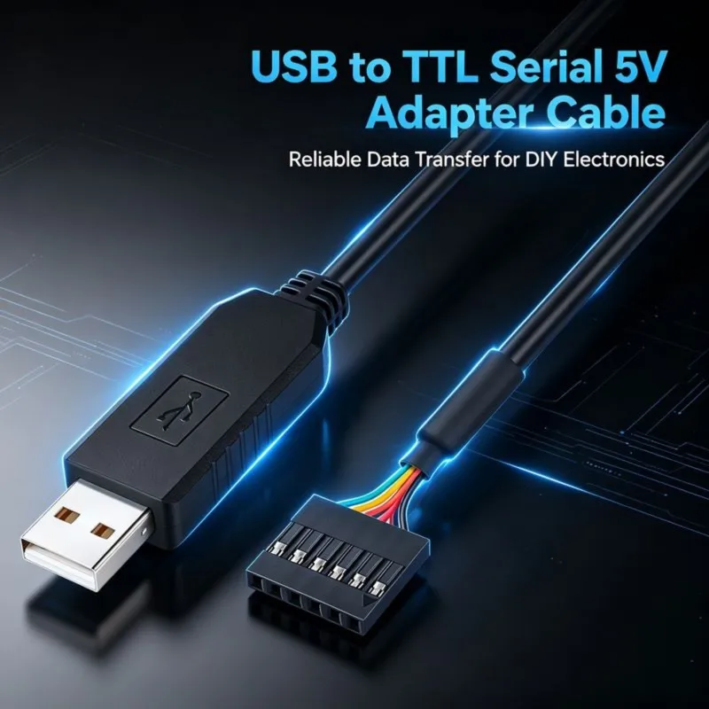 DT23 USB to TTL Serial 5V Adapter Module FT232 6 Pin Female Socket Header Download Cable for Arduino 6ft