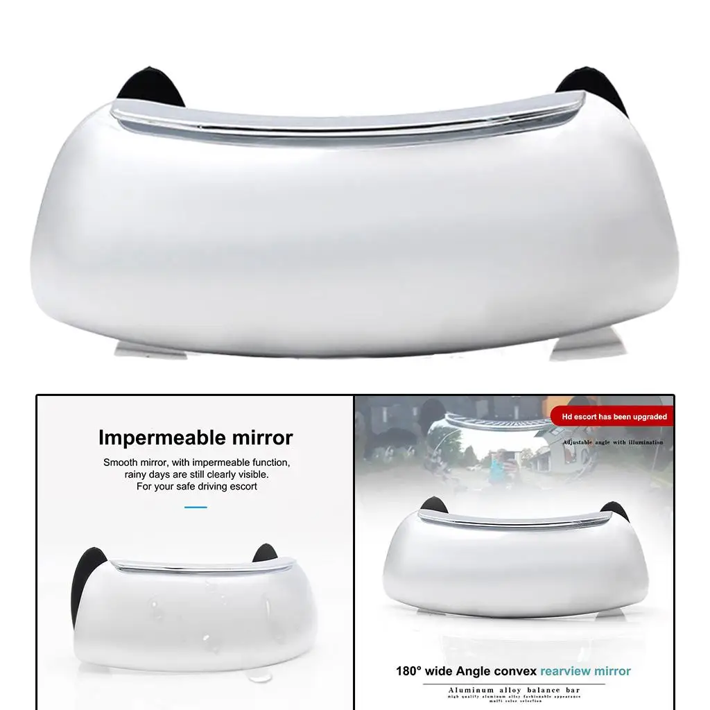 

Motorcycle Mirrors Universal Parabolic Rear View Blindspot Safety Mirror for Scooter ATV Bike Car