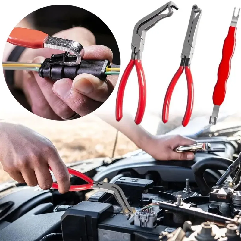 1/2/3 PCS Automotive Electrical Connector Disconnect Pliers Set Fuel Line Separator Wire Harness Angled Wire Cutter Removal DIY