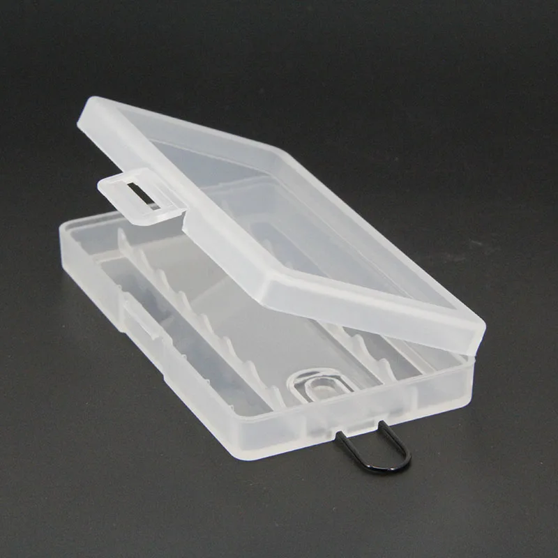 4 8 Slots AAA Battery Storage Box Hard Plastic Case Cover Holder Protecting Case With Clips For AAA Battery Storage Box