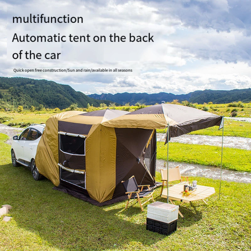 Rear tent Car side canopy Self-driving tour Camping tent Vehicle multi-function automatic quick opening Camping Car rooftent