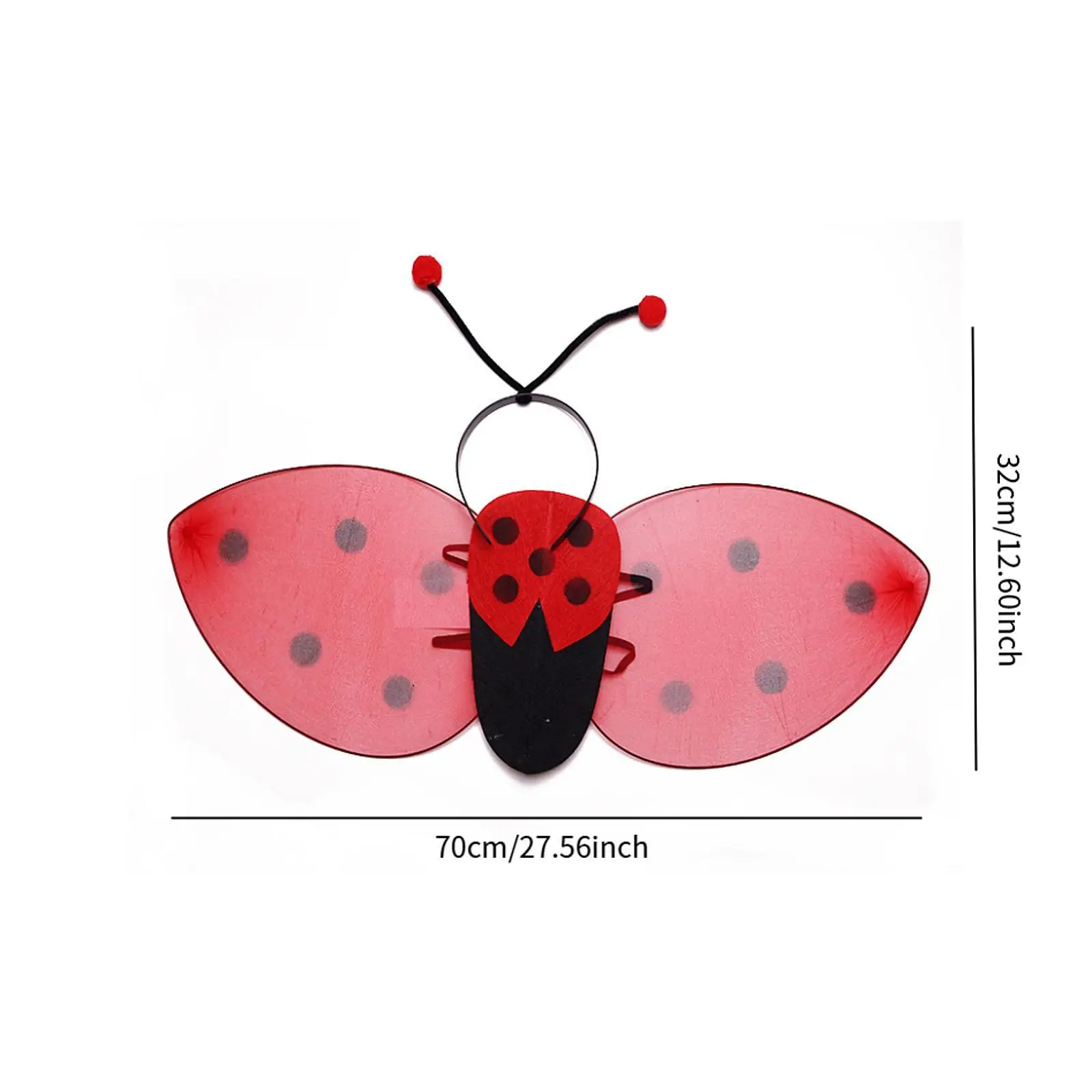 Kinder-Bienenkostüm aus Polyester, Kostüm mit Flügeln und Stirnband für Karneval, Bühnenauftritte und Tanz