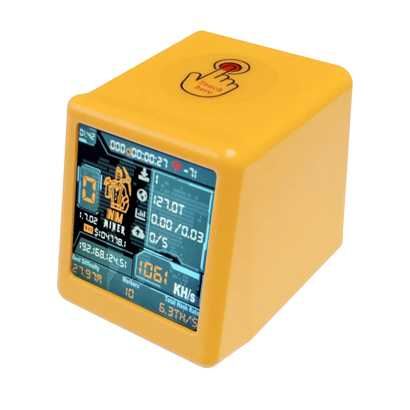 เครื่องขุด NMMiner รุ่นทางการ สีสันสดใส สมาร์ททีวี 1000KH/s ดีกว่า Nerdminer v2 ESP32 BTC SOLO Lottery Miner & นาฬิกาตั้งโต๊ะเงียบพร้อมของขวัญสุดพิเศษ