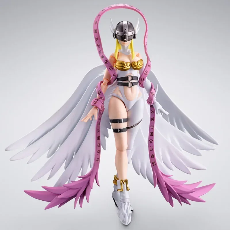 In Stock Bandai Genuine Figure Digimon Adventure Model Kit Anime Figure SHF Angewomon Collection Model Anime Action Figure