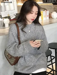 Sweaters Women Korean Style Baggy All-match Casual Popular Long Sleeve High Street Office Lady Autumn Knitwear College Aesthetic